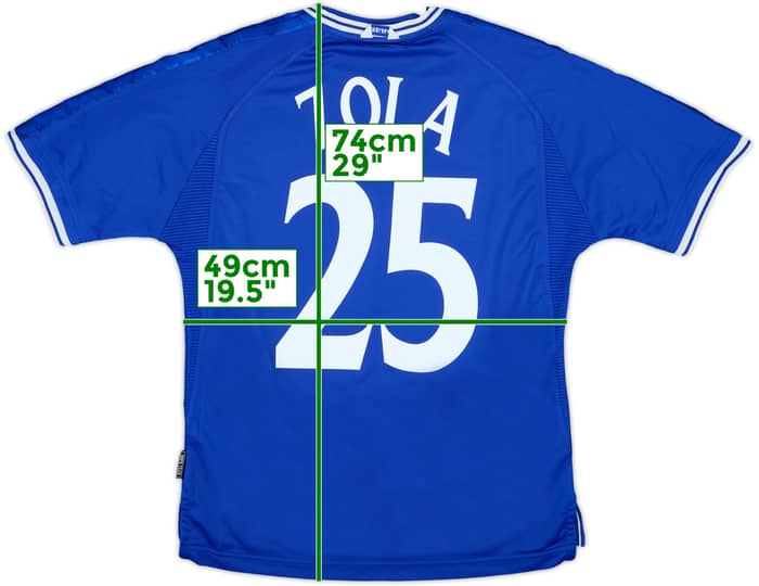 1999-01 Chelsea Home Shirt Zola #25 - 8/10 - (M)