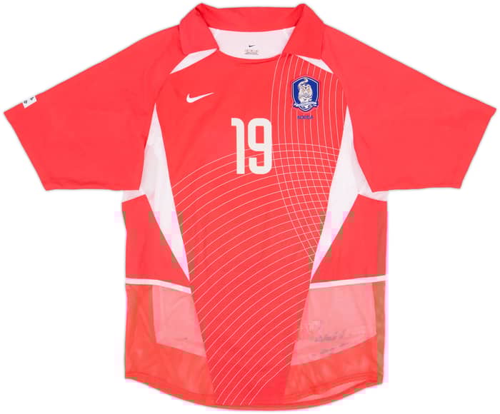 2002-03 South Korea Player Issue Home Shirt J H Ahn #19 - 5/10 - (M)
