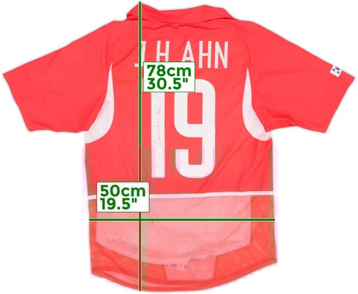2002-03 South Korea Player Issue Home Shirt J H Ahn #19 - 5/10 - (M)