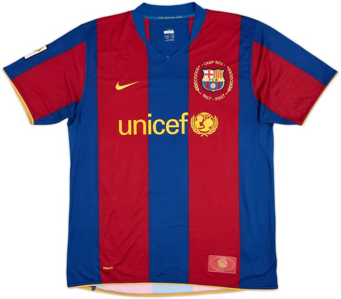 2007-08 Barcelona Home Shirt Ronaldinho #10 - 6/10 - (L)