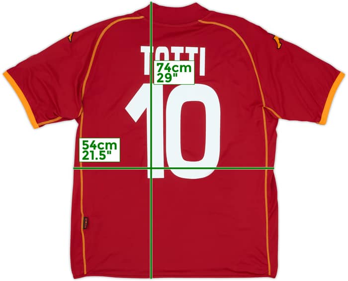 2008-09 Roma Local Camiseta Totti #10 - 6/10 - (XL)