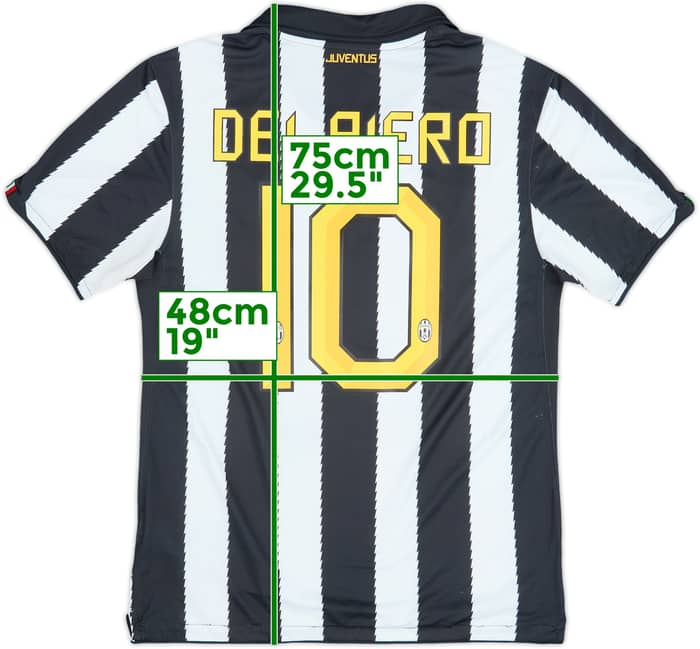 2010-11 Juventus Home Shirt Del Piero #10 - 6/10 - (M)