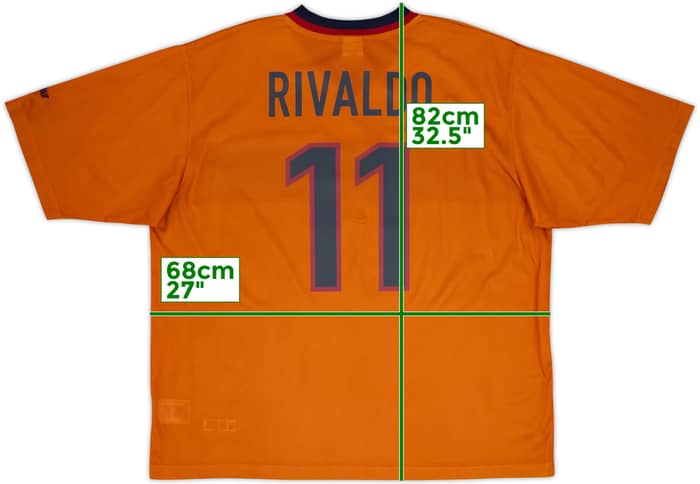 1998-00 Barcelona Basic Away Shirt Rivaldo #11 - 8/10 - (XXL)