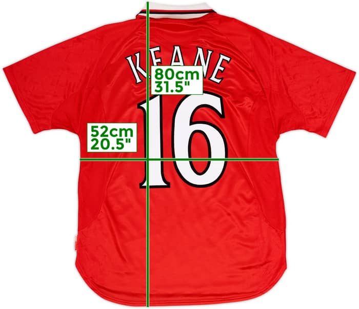 1999-00 Manchester United 'CL Winners' Shirt Keane #16 - 7/10 - (L)