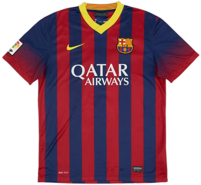 2013-14 Barcelona Home Shirt Suarez #9 - 6/10 - (M)