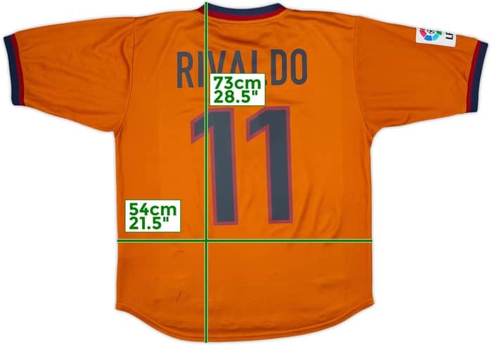 1998-00 Barcelona Third Shirt Rivaldo #11 - 7/10 - (M)