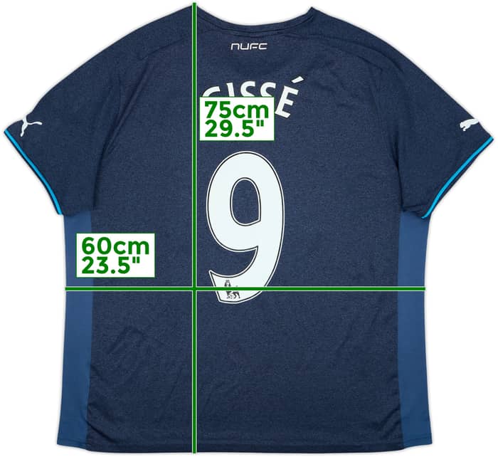 2013-14 Newcastle Away Shirt Cisse #9 - 9/10 - (XL)