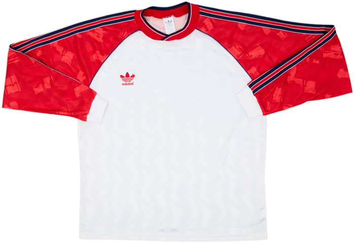 1990-92 adidas Template L/S Shirt - 9/10 - (L)