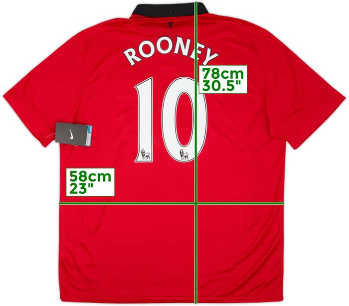 2013-14 Manchester United Home Shirt Rooney #10 (XL)