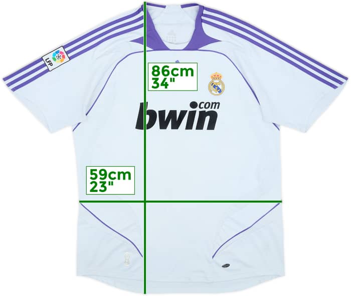 2007-08 Real Madrid Home Shirt - 5/10 - (XL)