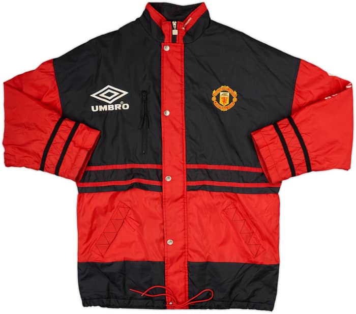 1992-93 Manchester United Umbro Padded Bench Coat - 6/10 - (L)