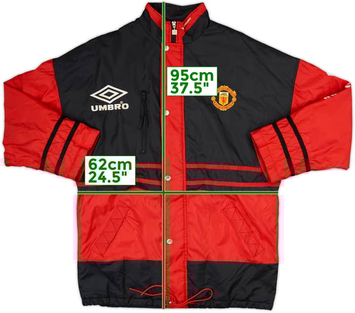 1992-93 Manchester United Umbro Padded Bench Coat - 6/10 - (L)