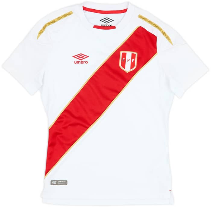 2018 Peru Home Shirt - 9/10 - (S.Boys)