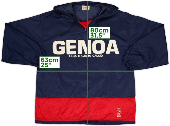 1993-94 Genoa 'Italian Football League' 1/4 Zip Hooded Drill Top - 7/10 - (L)