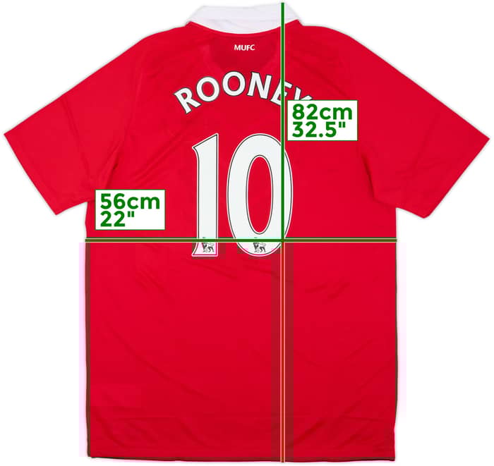 2010-11 Manchester United Home Shirt Rooney #10 (L)