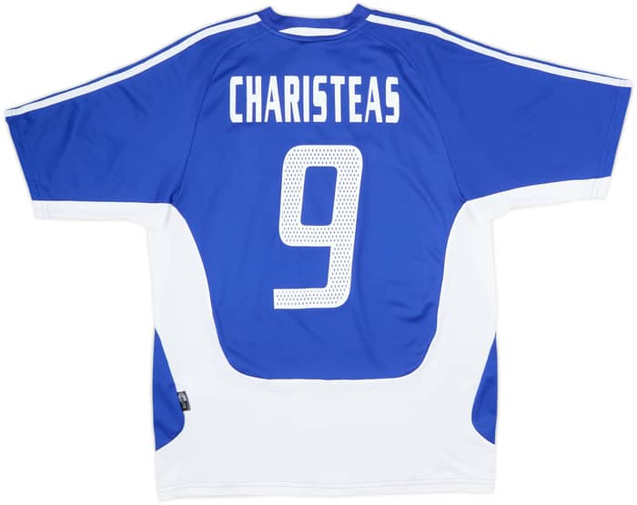 2004-06 Greece Home Shirt Charisteas #9 - 8/10 - (M)