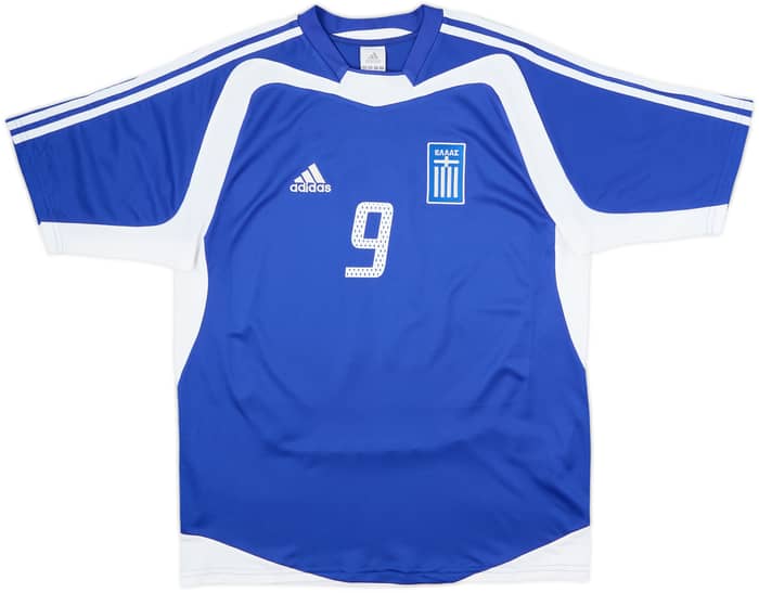 2004-06 Greece Home Shirt Charisteas #9 - 8/10 - (M)