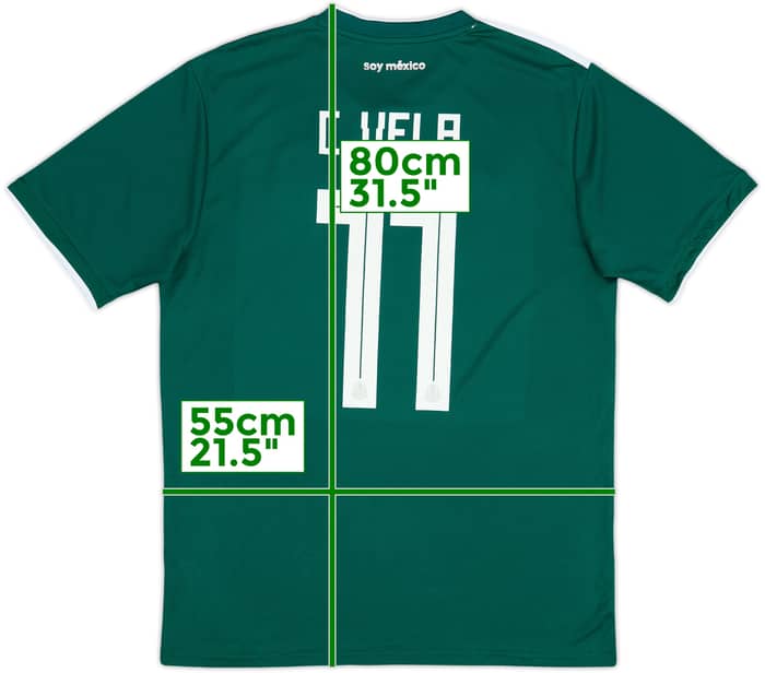 2018-19 Mexico Home Shirt Vela #11 - 5/10 - (XL)