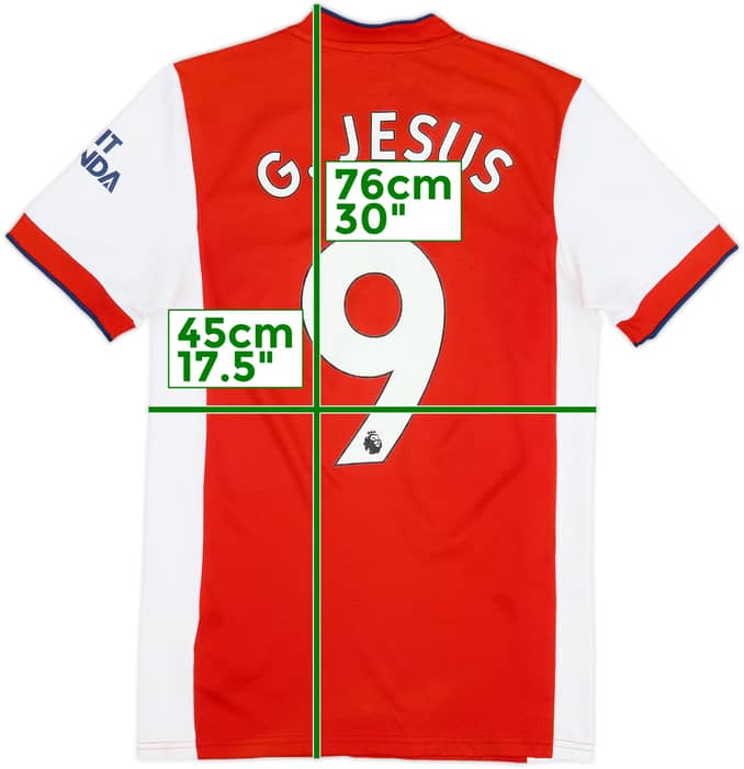 2021-22 Arsenal Home Shirt G.Jesus #9 - 8/10 - (S)