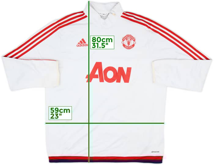 2015-16 Manchester United adidas 1/4 Zip Drill Top - 5/10 - (XL)