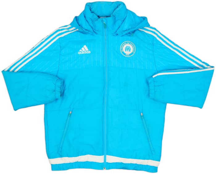 2015-16 Olympique Marseille adidas Padded Bench Coat - 5/10 - (M)