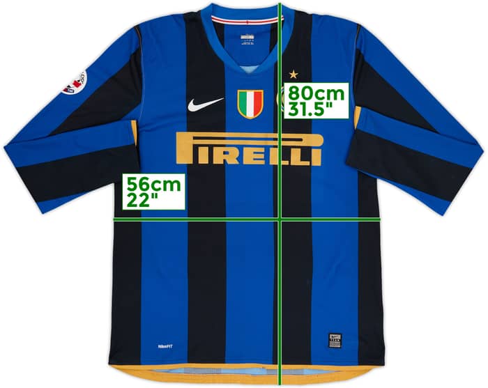 2008-09 Inter Milan Home L/S Shirt - 8/10 - (XL)
