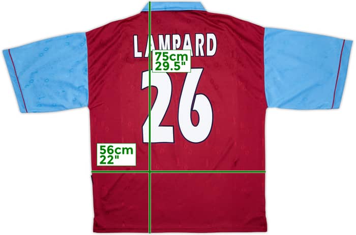 1995-97 West Ham Centenary Home Shirt Lampard #26 - 9/10 - (L)