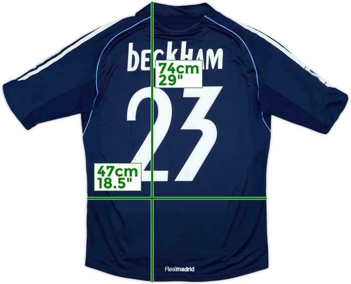 2005-06 Real Madrid Away Shirt Beckham #23 - 7/10 - (M)