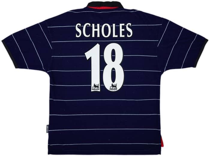 1999-00 Manchester United Away Shirt Scholes #18 - 8/10 - (M)