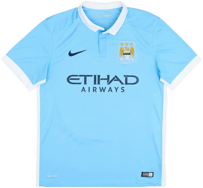2015-16 Manchester City Home Shirt Silva #21 - 6/10 - (M)