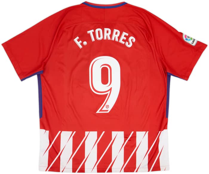 2017-18 Atletico Madrid Home Shirt F.Torres #9 - 6/10 - (XL)