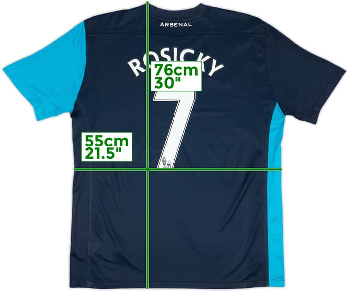 2011-12 Arsenal Away Shirt Rosicky #7 - 8/10 - (L)