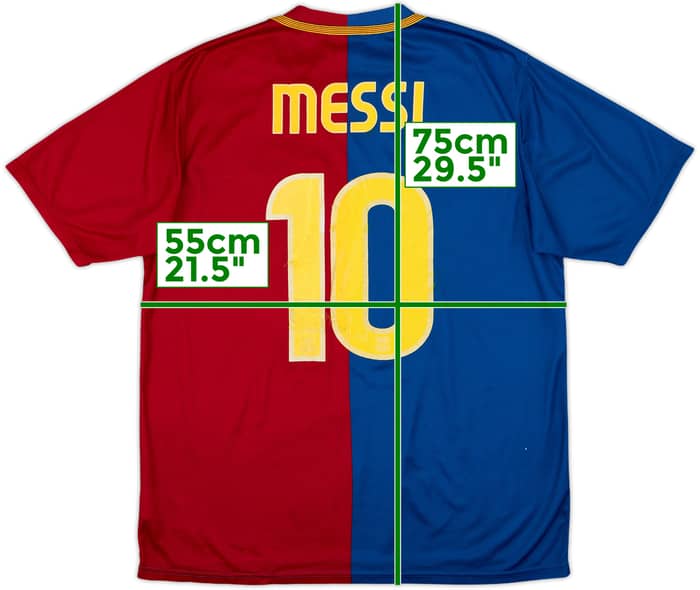 2008-09 Barcelona Basic Home Shirt Messi #10 - 6/10 - (S)