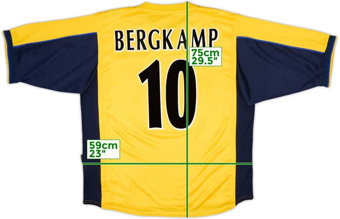 1999-01 Arsenal Away Shirt Bergkamp #10 - 8/10 - (XL)