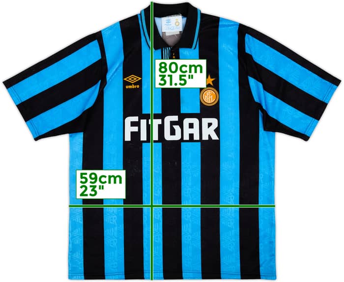 1991-92 Inter Milan Home Shirt - 8/10 - (XL)