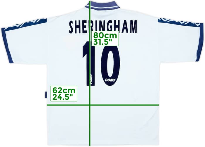 1995-97 Tottenham Local Camiseta Sheringham #10 - 9/10 - (XL)