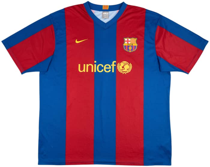 2007-08 Barcelona Basic Home Shirt Messi #19 - 5/10 - (XXL)