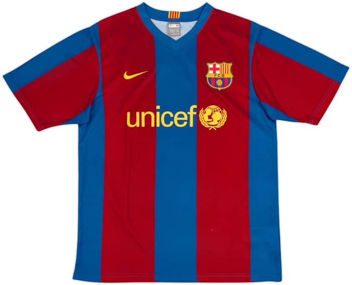 2007-08 Barcelona Basic Home Shirt Ronaldinho #10 - 6/10 - (M)