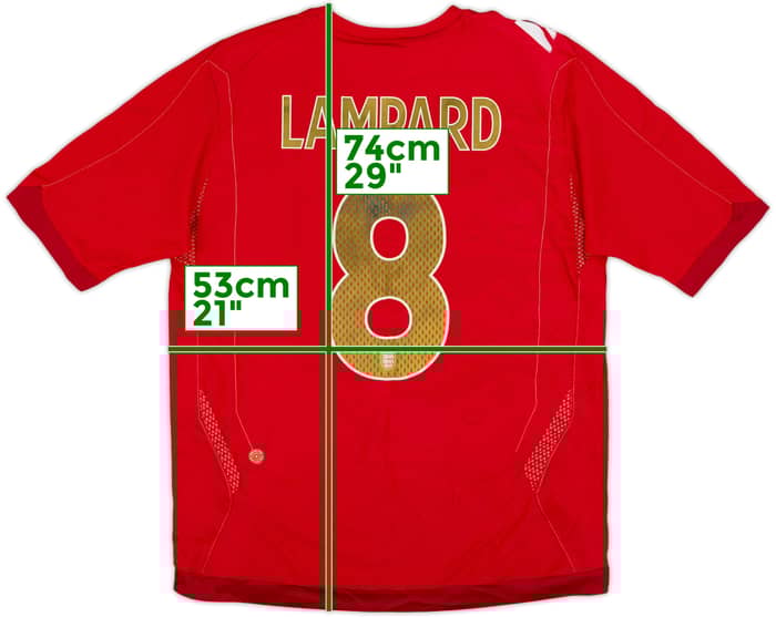 2006-08 England Away Shirt Lampard #8 - 5/10 - (L)