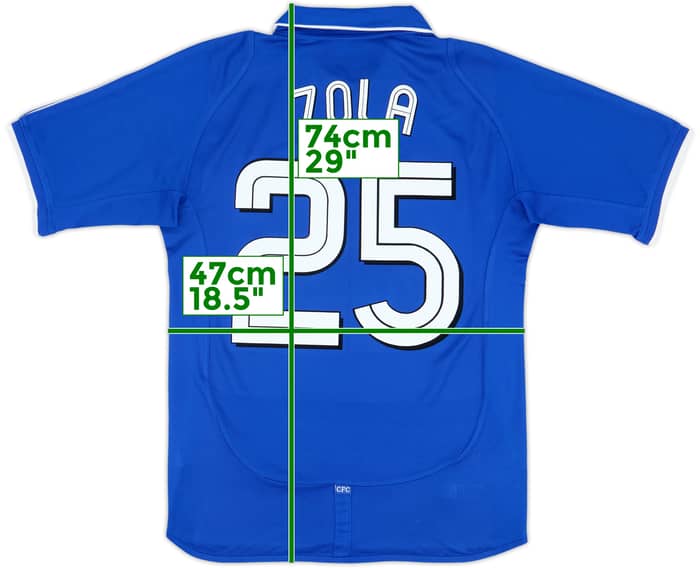 2001-03 Chelsea Home Shirt Zola #25 - 8/10 - (S)