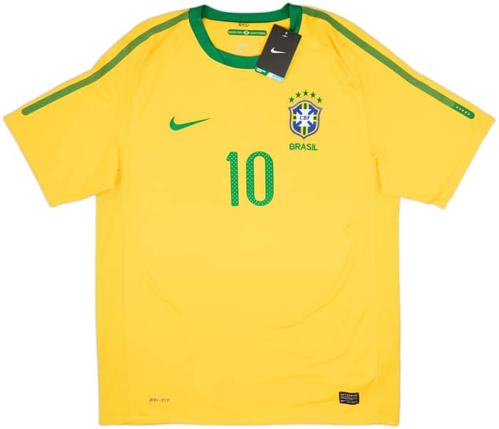 2010-11 Brazil Home Shirt Ronaldinho #10 (L)