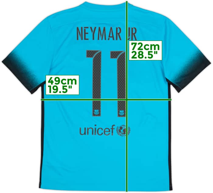 2015-16 Barcelona Third Shirt Neymar Jr #11 - 7/10 - (M)