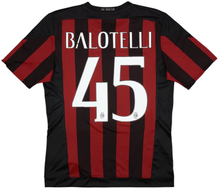 2015-16 AC Milan Home Shirt Balotelli #45 - 10/10 - (M)