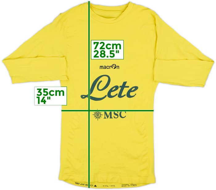 2010-11 Napoli Macron Compression L/S Shirt - 8/10 - (XXL/3XL)