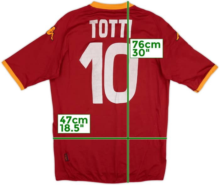 2007-08 Roma Home Shirt Totti #10 - 5/10 - (XXL)