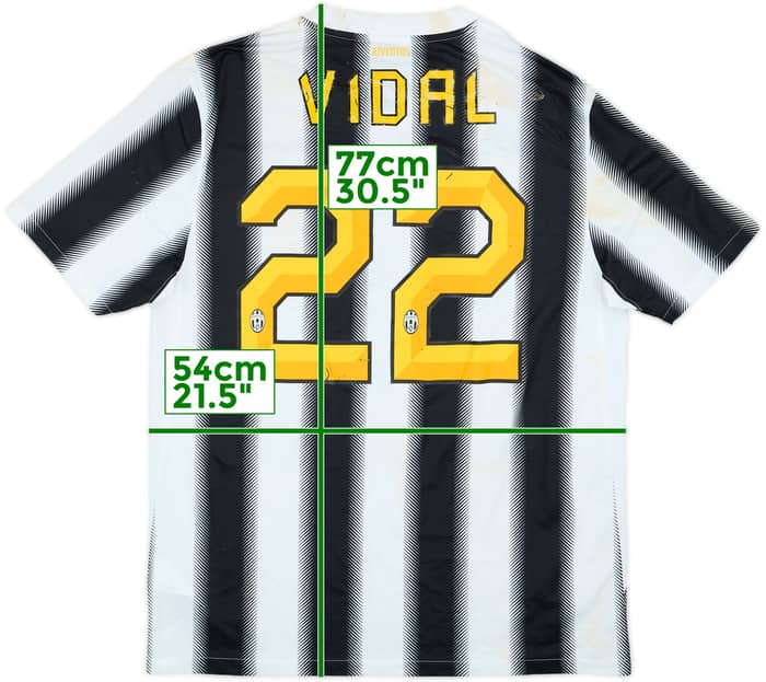 2011-12 Juventus Home Shirt Vidal #22 - 4/10 - (L)