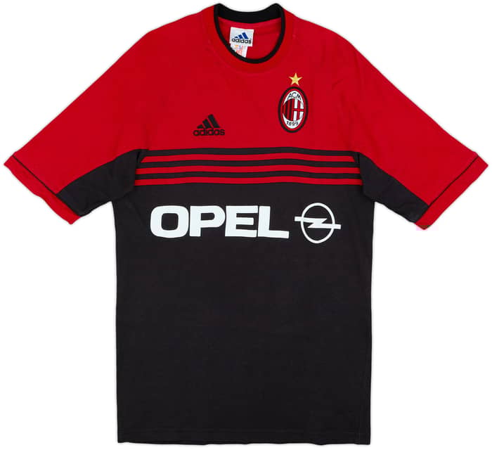 1998-00 AC Milan adidas Cotton Tee - 8/10 - (S)