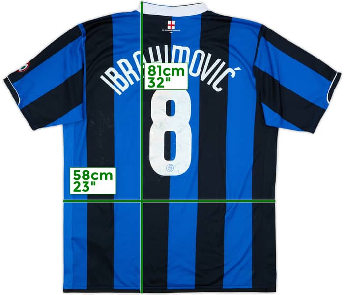 2006-07 Inter Milan Home Shirt Ibrahimovic #8 - 4/10 - (XL)