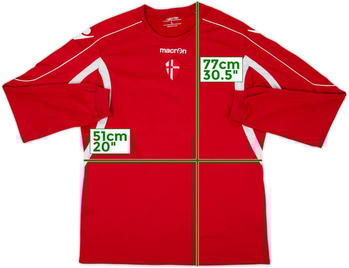 2013-14 Padova Macron 1/4 Zip Training Top - 10/10 - (L)