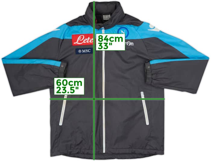 2013-14 Napoli Macron Hooded Rain Jacket - 6/10 - (L)